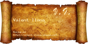 Valent Ilona névjegykártya